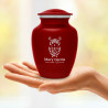 Owl Sharing Urn - Ruby Red Owl Sharing Urn - Ruby Red