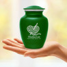 Crochet Heart Sharing Urn - Shamrock Green