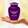 Winged Wheel Sharing Urn - Purple Luster