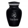 Shamrock Keepsake Urn - Jet Black