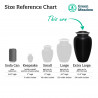 Extra Large Pawprint Pet Cremation Urn - Jet Black