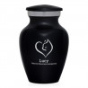 Keepsake Loving Cat Pet Cremation Urn - Jet Black