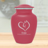 Small Loving Cat Pet Cremation Urn - Rose Pink