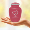 Small Loving Cat Pet Cremation Urn - Rose Pink