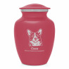 Small Corgi Pet Cremation Urn - Rose Pink