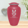 Extra Large German Shepherd Pet Cremation Urn - Rose Pink