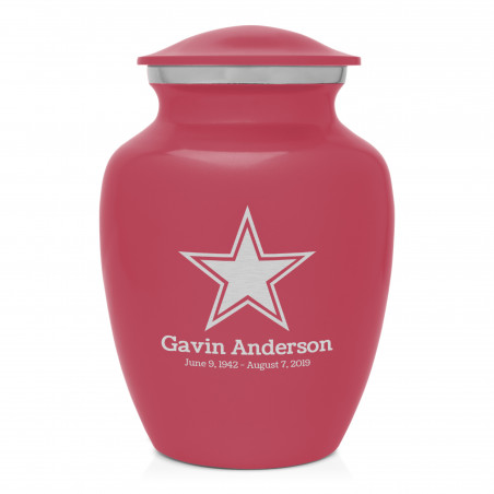 Dallas Star Sharing Urn - Rose Pink