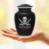 Pirate Skull Sharing Urn - Jet Black
