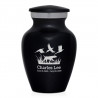 Hunting Dog Keepsake Urn - Jet Black