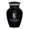 Patriotic Eagle Keepsake Urn - Jet Black