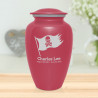 Pirate Flag Cremation Urn - Rose Pink