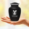 Marijuana Holding Hands Sharing Urn - Jet Black