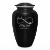 My Son Walks With Me Cremation Urn - Jet Black