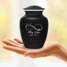 My Sister Walks With Me Sharing Urn - Jet Black