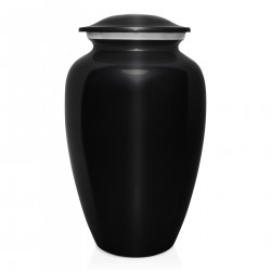 Jet Black Cremation Urn