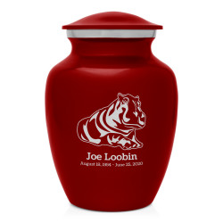 Hippo Sharing Urn - Ruby Red
