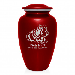 Hippo Cremation Urn - Ruby Red