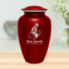 Microphone Hand Cremation Urn - Ruby Red Microphone Hand Cremation Urn - Ruby Red