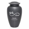 Extra Large Infinite Love Pet Cremation Urn - Gunmetal Gray