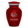 Running Horses Keepsake Urn - Ruby Red