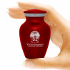 Alien UFO Keepsake Urn - Ruby Red