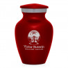 Alien UFO Keepsake Urn - Ruby Red