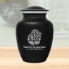 Mushrooms Hands Sharing Urn - Jet Black
