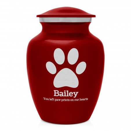 Paw fashion print urn