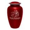 Knight Cremation Urn - Ruby Red