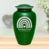 Rainbow Cremation Urn - Shamrock Green