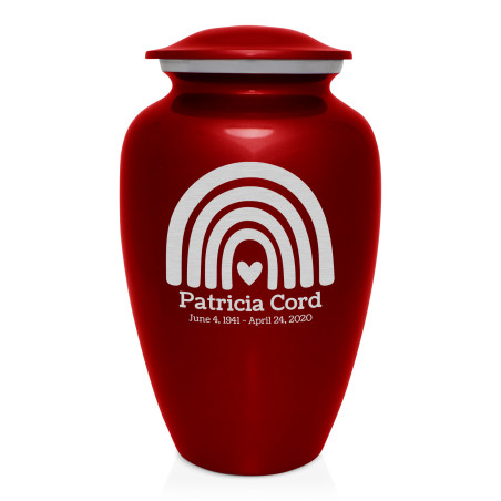 Rainbow Cremation Urn - Ruby Red