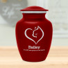 Loving Cat Cremation Urn - Ruby Red Loving Cat Cremation Urn - Ruby Red