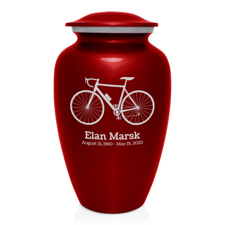 Bicycle Cremation Urn - Ruby Red Bicycle Cremation Urn - Ruby Red
