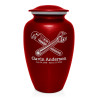 Plumber Cremation Urn - Ruby Red