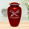 Plumber Cremation Urn - Ruby Red