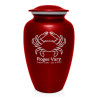 Crab Cremation Urn - Ruby Red