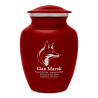 Fox Sharing Urn - Ruby Red