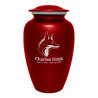Fox Cremation Urn - Ruby Red