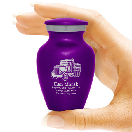 Dumptruck II Keepsake Urn - Purple Luster
