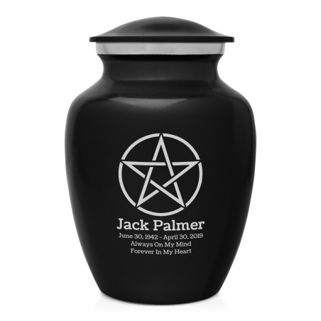 Pentagram Sharing Urn - Jet Black