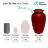 Pentagram Cremation Urn - Ruby Red