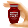 Game Over Keepsake Urn - Ruby Red Game Over Keepsake Urn - Ruby Red