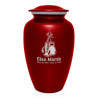 Boxing Gloves Cremation Urn - Ruby Red