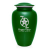 Bicycle Crank Cremation Urn - Shamrock Green