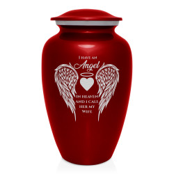 Wife Cremation Urn - Ruby Red