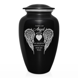 Wife Cremation Urn - Jet Black
