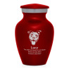 Keepsake Pitbull Pet Cremation Urn - Ruby Red Keepsake Pitbull Pet Cremation Urn - Ruby Red