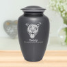 Extra Large Pitbull Pet Cremation Urn - Gunmetal Gray