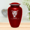 Extra Large Pitbull Pet Cremation Urn - Ruby Red Extra Large Pitbull Pet Cremation Urn - Ruby Red