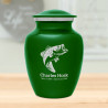 Bass Fishing Sharing Urn - Shamrock Green